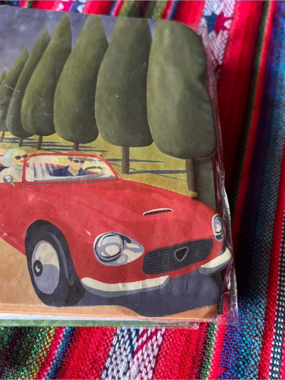 Vintage Red Convertible Photo Album